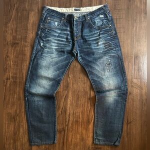 Armani Jeans Relaxed Fit Distressed Denim